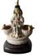 Vintage Studio Pottery Lamp Young Girl Basket Birds Handpainted Glazed 22.75