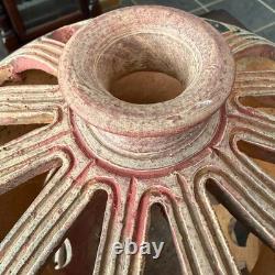 Vintage Studio Pottery Lantern Moroccan Style Stoneware Lamp Outdoor Candle