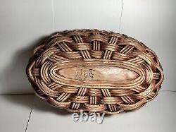 Vintage Studio Pottery Large Fruit Basket by J. Santos Portugal- SIGNED As Is