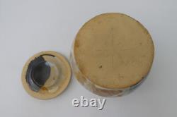 Vintage Studio Pottery Lidded Jar, Signed MCH, Glazed Earth Tones