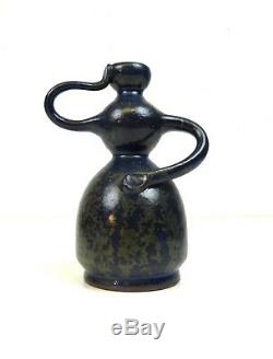 Vintage Studio Pottery MID Century Ceramic Vase By M. F. Nicolaisen Danish Modern