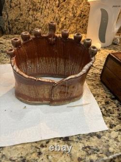 Vintage Studio Pottery Menorah