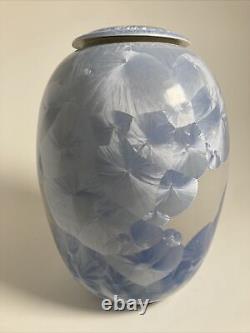 Vintage Studio Pottery PORCELAIN LARGE Crystalline Glaze Jar 11.5 Duly Mitchell