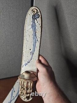 Vintage Studio Pottery Pair of Candleholder Wall Sconces (Likely Deneen)