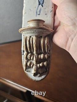 Vintage Studio Pottery Pair of Candleholder Wall Sconces (Likely Deneen)