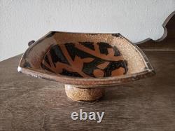 Vintage Studio Pottery Pedestal Bowl by Suze Lindsay