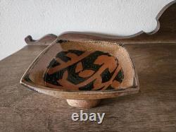 Vintage Studio Pottery Pedestal Bowl by Suze Lindsay
