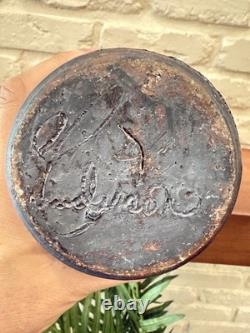 Vintage Studio Pottery Pitcher Hand Thrown Ceramic Signed Red Blue Glaze