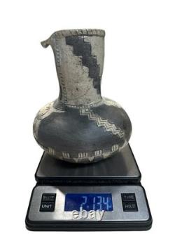 Vintage Studio Pottery Pitcher Sgraffito Owl Figure Southwestern Style 8.5