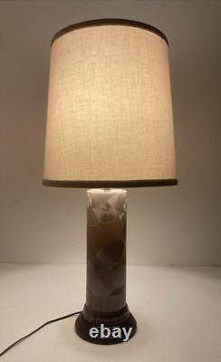 Vintage Studio Pottery Porcelain Crystalline Glaze Desk Table Lamp Duly Mitchell