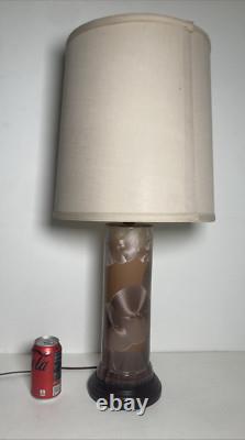 Vintage Studio Pottery Porcelain Crystalline Glaze Desk Table Lamp Duly Mitchell