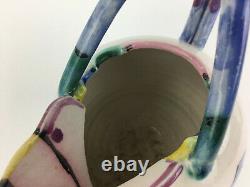 Vintage Studio Pottery Post Modern Contemporary Art Pitcher Teapot Signed