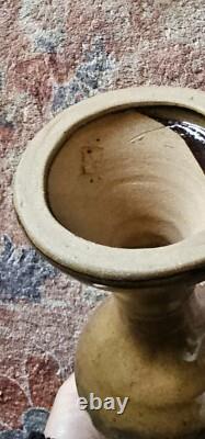 Vintage Studio Pottery Redware Wine Decanter Pitcher With 5 Goblets Marked