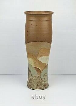 Vintage Studio Pottery Signed 16 Tall Statement Piece Eclectic Boho Style MCM
