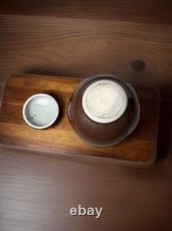 Vintage Studio Pottery StoneWear Jar Signed DH Hi Fire Brown Glaze Sun Set Art