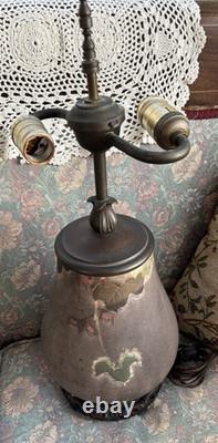 Vintage Studio Pottery Stoneware Table Lamp Ceramic Pottery Weller