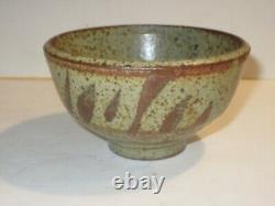 Vintage Studio Pottery Tea Bowl With Amazing Glaze, Shoji Hamada Style