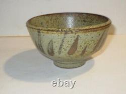 Vintage Studio Pottery Tea Bowl With Amazing Glaze, Shoji Hamada Style