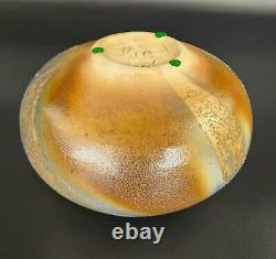 Vintage Studio Pottery Vase Beautiful Shape & Color Signed Thiel 84