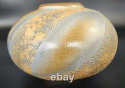 Vintage Studio Pottery Vase Beautiful Shape & Color Signed Thiel 84