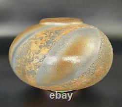 Vintage Studio Pottery Vase Beautiful Shape & Color Signed Thiel 84