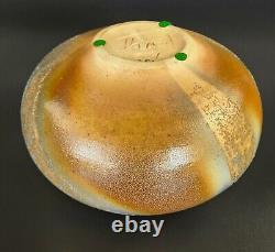 Vintage Studio Pottery Vase Beautiful Shape & Color Signed Thiel 84