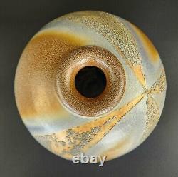 Vintage Studio Pottery Vase Beautiful Shape & Color Signed Thiel 84