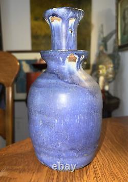 Vintage Studio Pottery Vase / Bottle Wonderful Unusual Shape Hole On Side
