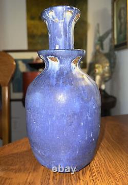 Vintage Studio Pottery Vase / Bottle Wonderful Unusual Shape Hole On Side