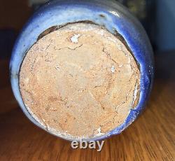 Vintage Studio Pottery Vase / Bottle Wonderful Unusual Shape Hole On Side