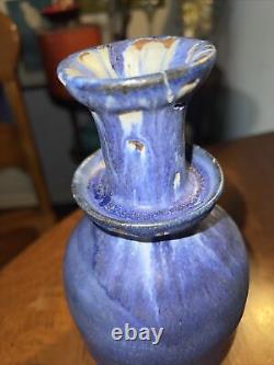 Vintage Studio Pottery Vase / Bottle Wonderful Unusual Shape Hole On Side
