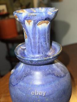 Vintage Studio Pottery Vase / Bottle Wonderful Unusual Shape Hole On Side