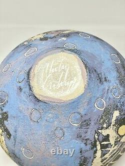 Vintage Studio Pottery Vase By WESLEY ANDEREGG- Raku Pottery- Vessel- Weed Pot