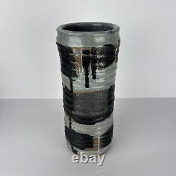Vintage Studio Pottery Vase Ikebana Edmondson 11in