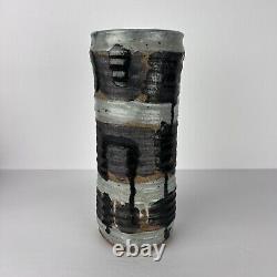 Vintage Studio Pottery Vase Ikebana Edmondson 11in