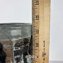 Vintage Studio Pottery Vase Ikebana Edmondson 11in