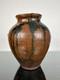 Vintage Studio Pottery Vase Small Ear Shape Handles Brown Black Grey Glazes 9.5