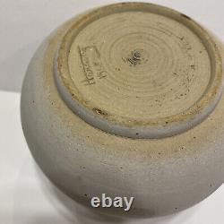 Vintage Studio Pottery Vase Vessel Signed Hartung 1965 MCM Modernist Modern