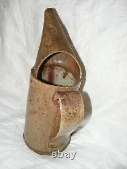 Vintage Studio Pottery Walter Keeler Oil Can Jug Salt Glaze Stoneware Sign Mark