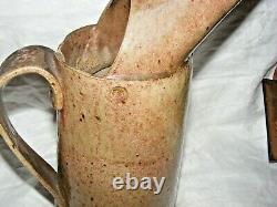 Vintage Studio Pottery Walter Keeler Oil Can Jug Salt Glaze Stoneware Sign Mark