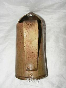 Vintage Studio Pottery Walter Keeler Oil Can Jug Salt Glaze Stoneware Sign Mark