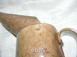 Vintage Studio Pottery Walter Keeler Oil Can Jug Salt Glaze Stoneware Sign Mark