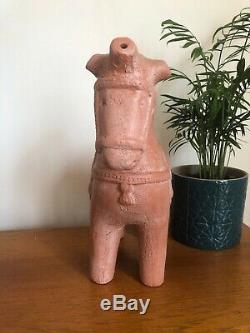 Vintage Stunning Large Trojan Horse Sculpture Studio Terracotta Pottery Italian