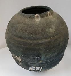 Vintage Stunning Studio Clay Pottery Vase Jar SIGNED Hemsley 9 Tall