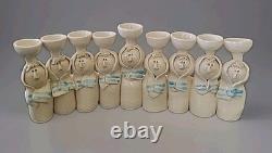 Vintage Sue Treuman Signed Studio Art Pottery Hanukkah Menorah
