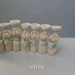 Vintage Sue Treuman Signed Studio Art Pottery Hanukkah Menorah