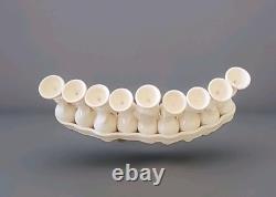 Vintage Sue Treuman Signed Studio Art Pottery Hanukkah Menorah