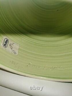 Vintage Susie Cooper Signed Studio Pottery Retro Green Knobble Lamp Shade Base