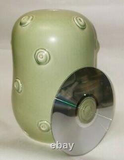 Vintage Susie Cooper Signed Studio Pottery Retro Green Knobble Lamp Shade Base