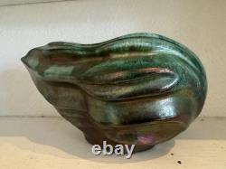 Vintage TONY EVANS (1942-2009) Signed CALIFORNIA RAKU STUDIO ART POTTERY VASE
